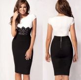Vestido Social black white